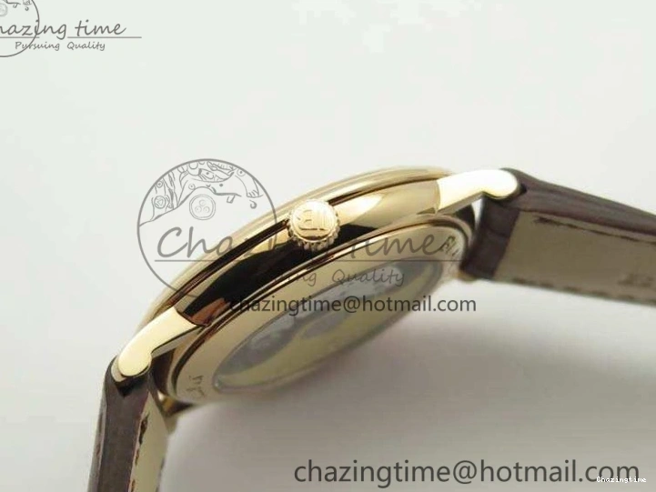 0328 Villeret 6651 RG ZF 1:1 Best Edition White Dial On Brown Leather Strap A Unique 8097